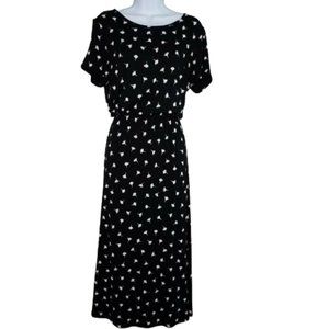 SOLD - NWT J. Jill Wearever Collection Dress Black White